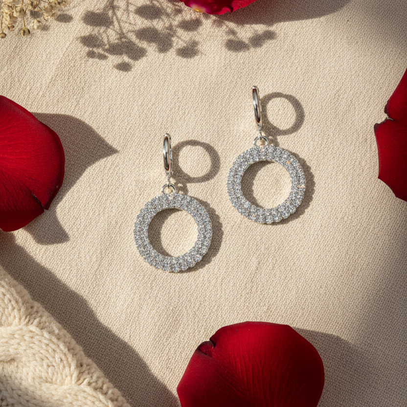 Glimmering Pave Earrings