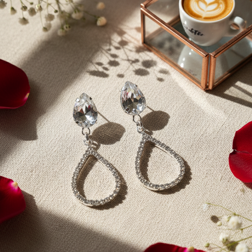 Sleek & Simple Vertical Bar Drop Stud Earrings