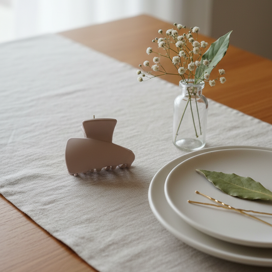 Chic & Soft: Matte Blush Pink Medium Claw Hair Clip