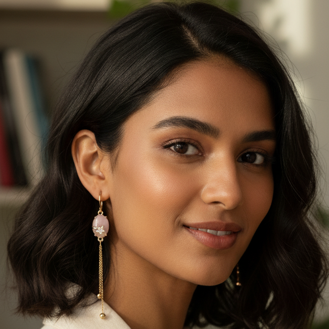 Gardenia Bloom Drop Earrings