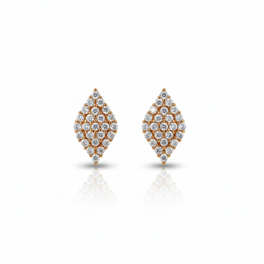 CZ Drop Stud Earrings