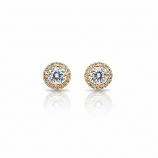 Brilliant Cluster CZ Stud Earrings - Everyday Glamour