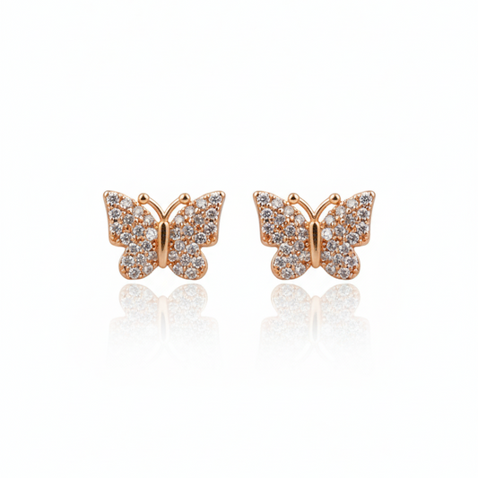 Sparkling Butterfly Dangle Earrings - Whimsical & Chic