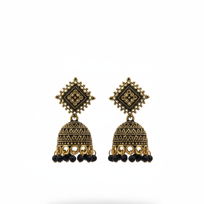 Vintage Gold Jhumka Earrings!