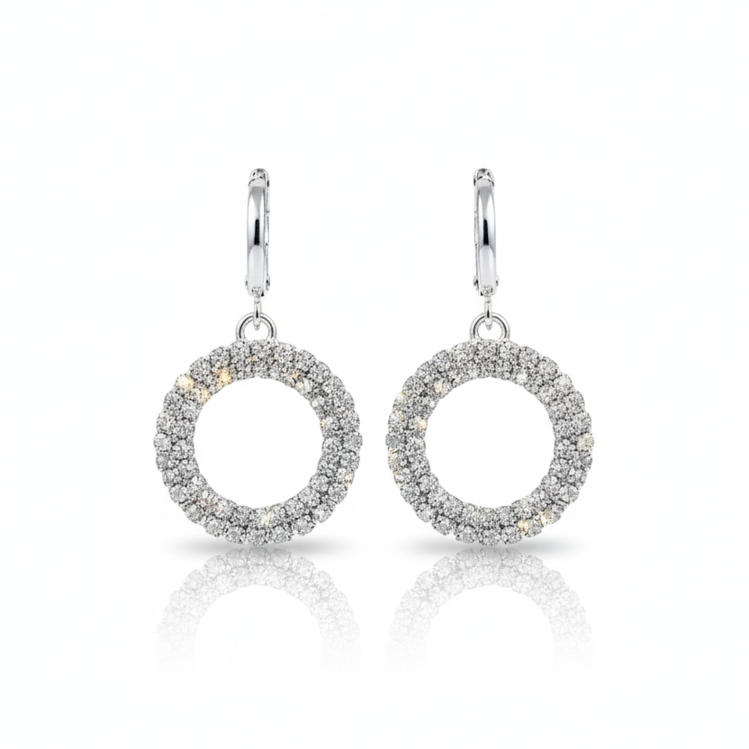 Glimmering Pave Earrings