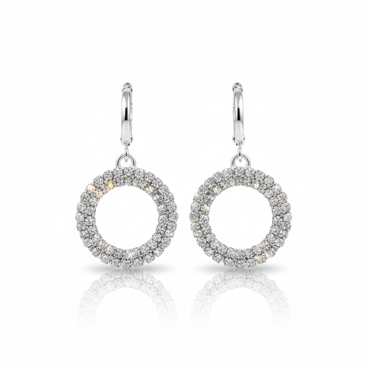 Glimmering Pave Earrings