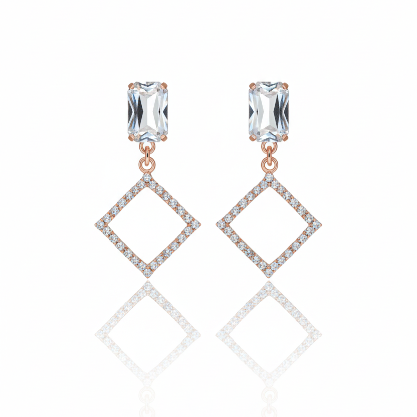 Glimmering Pave Earrings