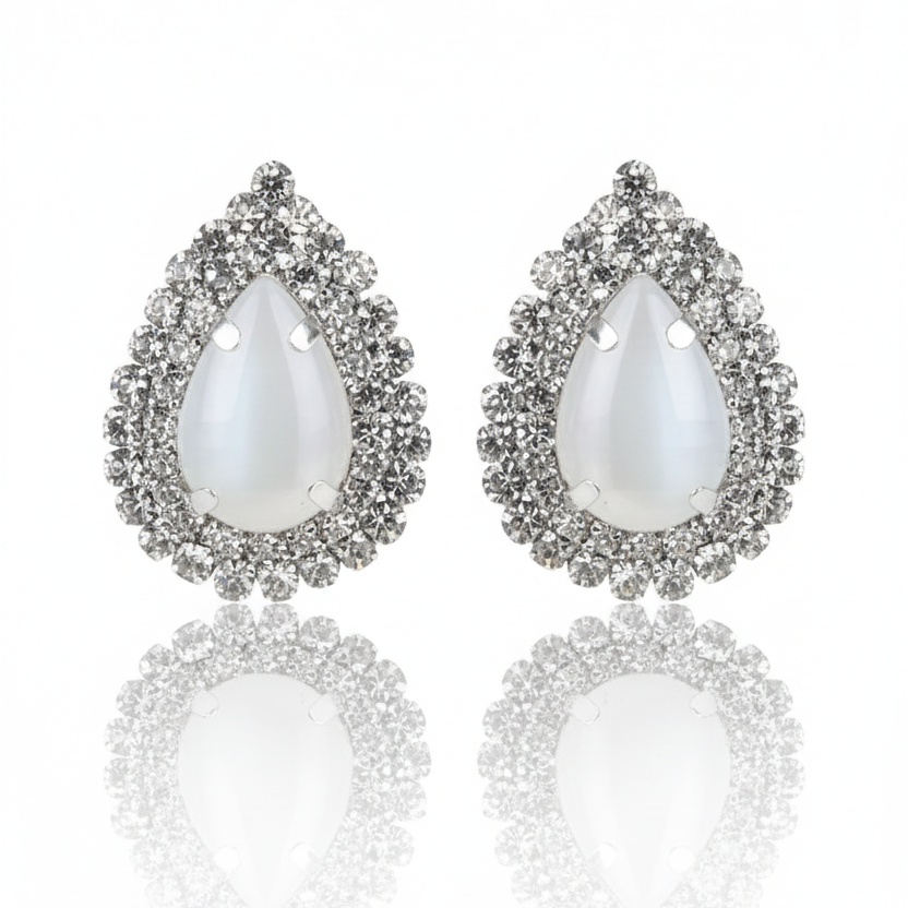 Everyday Halo Drop Stud Earrings