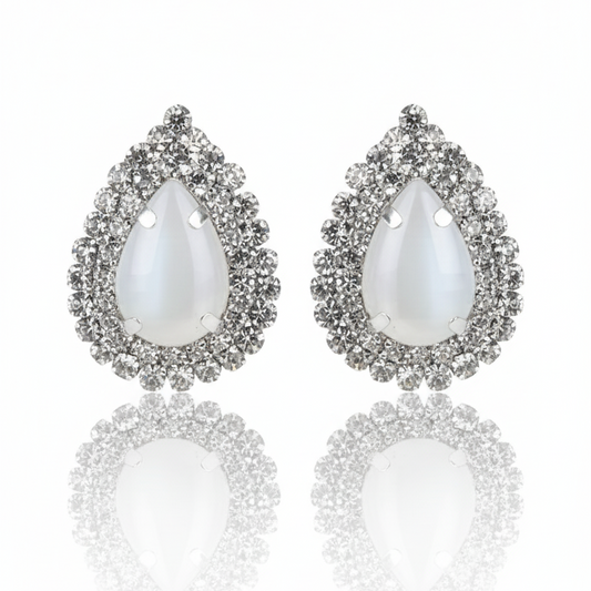 Everyday Halo Drop Stud Earrings