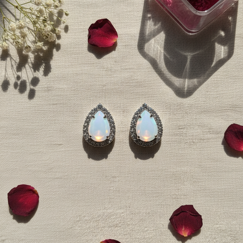 Everyday Halo Drop Stud Earrings