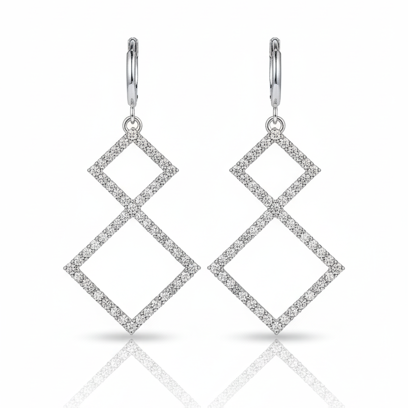 Classic Double Circle Drop Studs