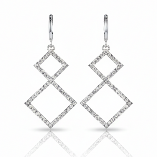 Classic Double Circle Drop Studs