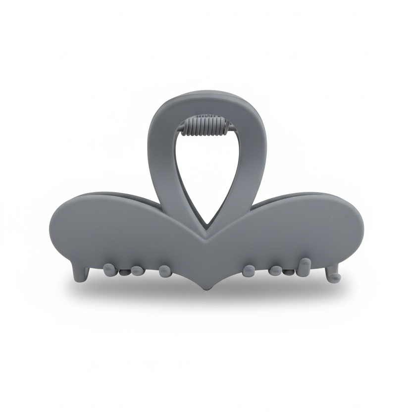 Heart-Shaped Matte Claw Clip