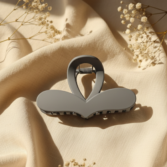 Heart-Shaped Matte Claw Clip