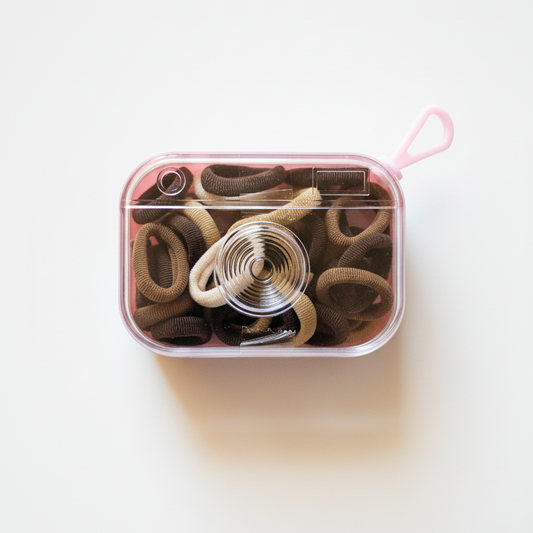 Classic Neutral Tone Hair Ties Set | Brown, Tan & Cream Seamless Elastic Hair Bands