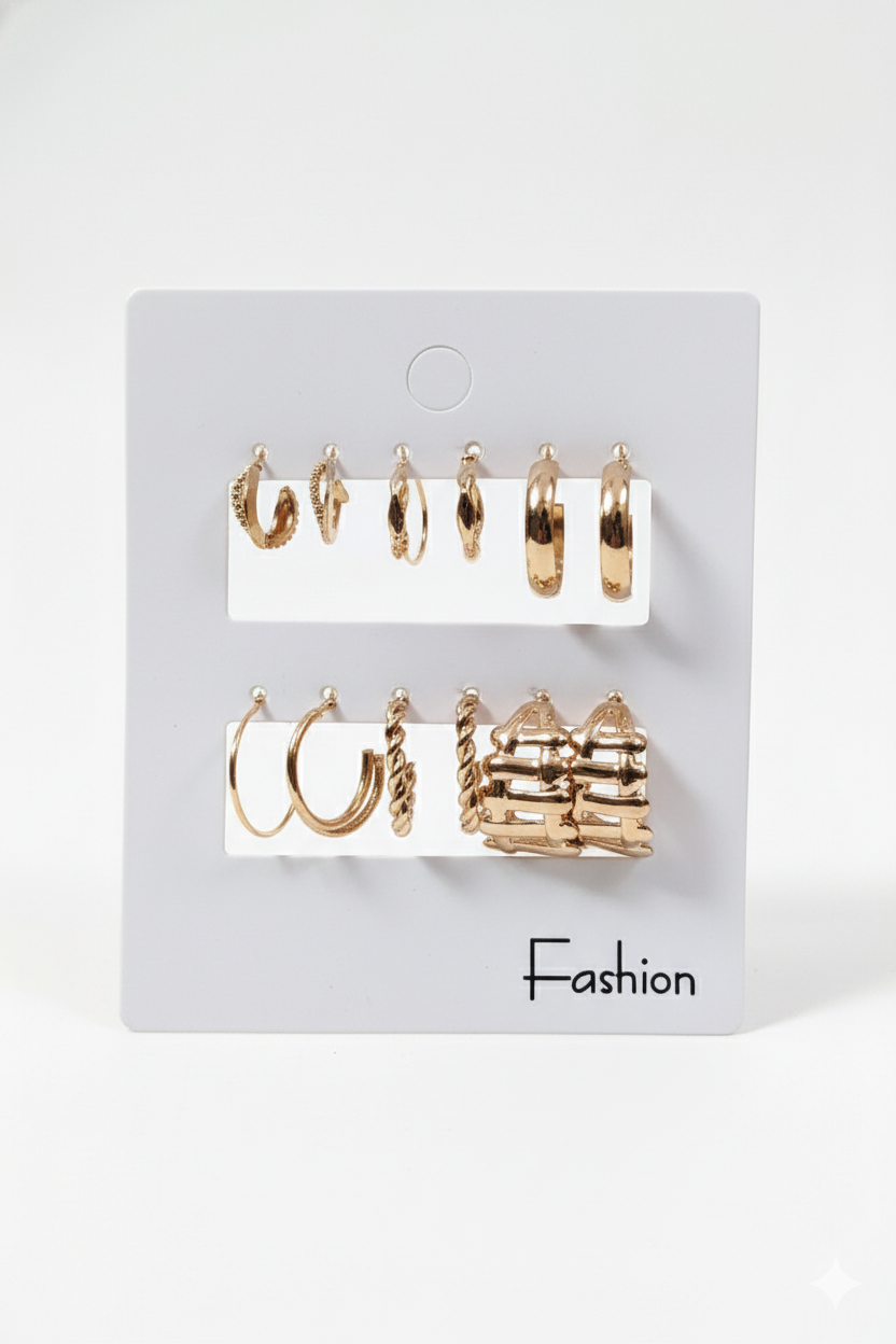 The Ultimate Hoop Collection: Gold Tone Set