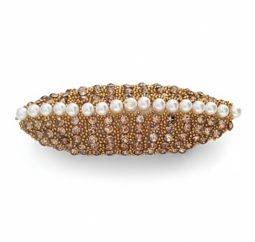 Deluxe Crystal & Multicolored Beaded Saree Pin