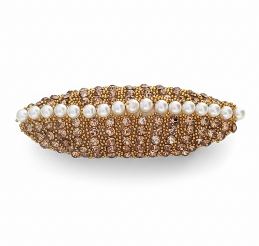 Deluxe Crystal & Multicolored Beaded Saree Pin