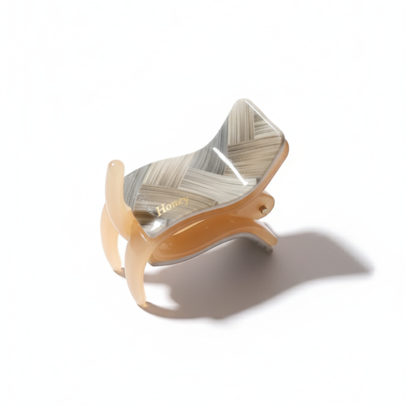 Modern Weave Design Acetate Hair Jaw Clip