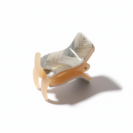 Modern Weave Design Acetate Hair Jaw Clip