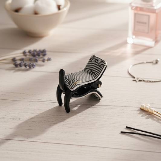 Acrylic Wavy Design Hair Catch Clip