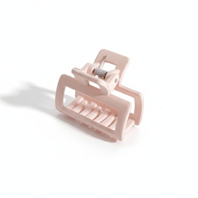 Matte Pastel Pink Mini Square Claw Clip