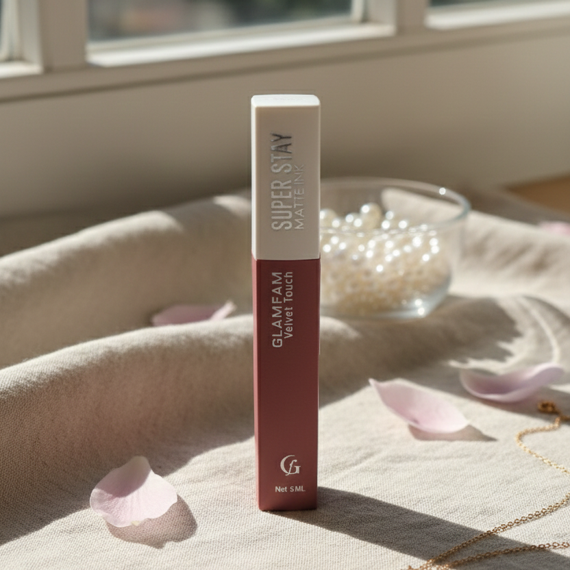 GLAMFAM Velvet Touch - SUPER STAY MATTE INK" in this beautiful muted rose/mauve shade