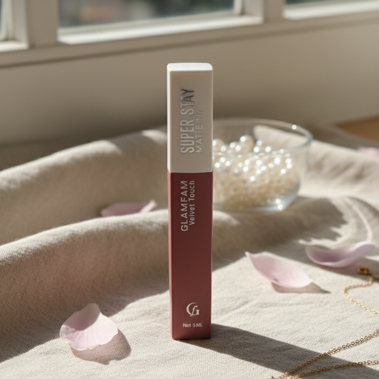 GLAMFAM Velvet Touch - SUPER STAY MATTE INK" in this beautiful muted rose/mauve shade