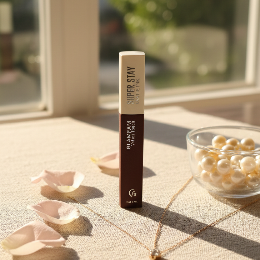 GLAMFAM Velvet Touch - SUPER STAY MATTE INK" in this deep chocolate/espresso brown shade