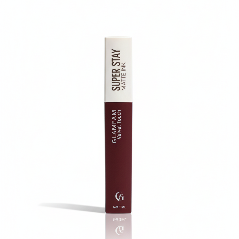 GLAMFAM Velvet Touch - SUPER STAY MATTE INK" in this rich, dark berry shade