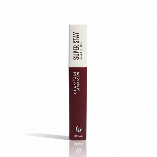 GLAMFAM Velvet Touch - SUPER STAY MATTE INK" in this rich, dark berry shade