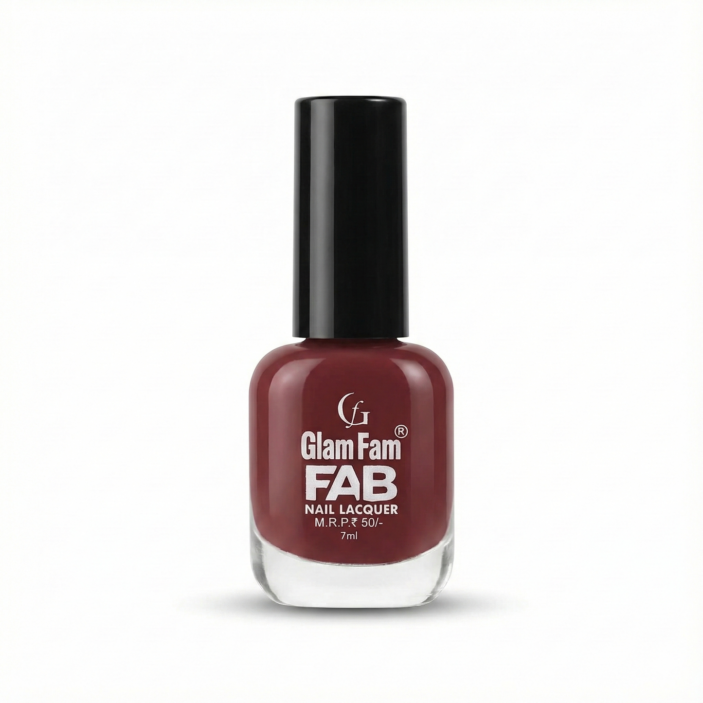 Glam Fam FAB Nail Lacquer – Rich Earthy Maroon (7ml)