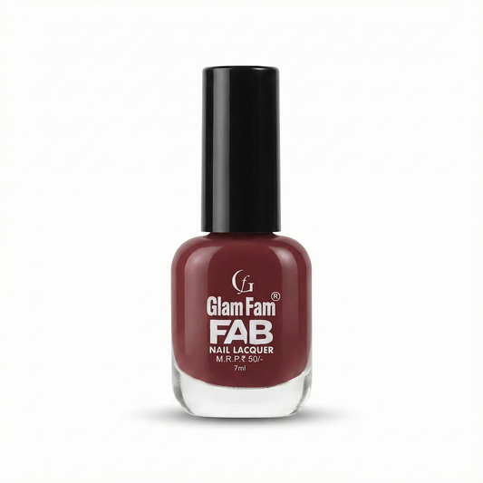 Glam Fam FAB Nail Lacquer – Rich Earthy Maroon (7ml)
