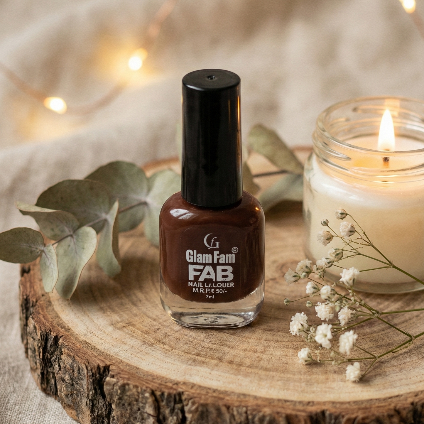 Glam Fam FAB Nail Lacquer – Espresso Brown (7ml)