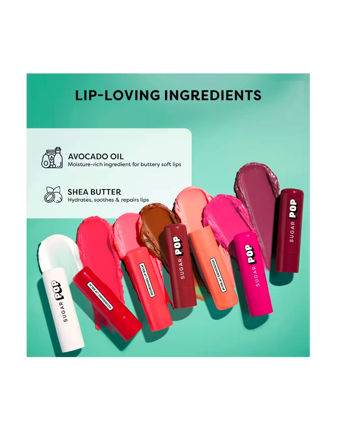 SUGAR POP
Nourishing Lip Balm with SPF Shea-Butter & Avocado Oil Infused Moisturizing - 03 Strawberry
(4.5 gms)