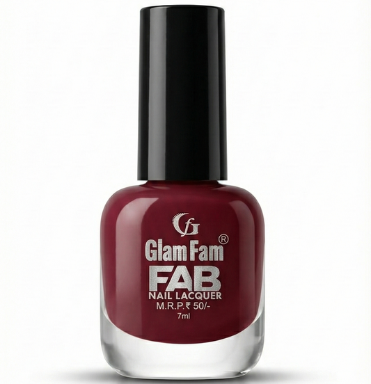 Glam Fam FAB Nail Lacquer – Vintage Burgundy (7ml)